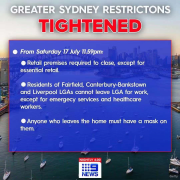 悉尼地区对转运的货物实施出行限制